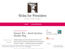 Tablet Screenshot of erikaforpresident.com